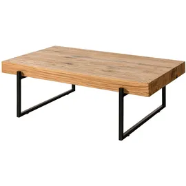 MASSIVMOEBEL24.DE Couchtisch Eiche Schwarz 120 x 60 x 35 cm