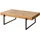 MASSIVMOEBEL24.DE Couchtisch Eiche Schwarz 120 x 60 x 35 cm