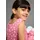 Kidsworld Bolero, Kleid & Leggings in pink / weiß), | Gr.: 104/110