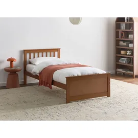 Beliani Bett mit Lattenrost Kiefernholz Olendon 90 x 200 cm