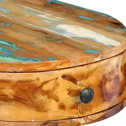 vidaXL Tisch mit Eisenbeinen Altholz : Farbe - Braun