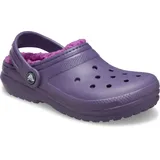Crocs Kids Classic Lined Clog Clog Hausschuh, Pantoffel, Schlappen mit Warmfutter lila 36 EU (J4)