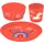 Koziol Kids Kindergeschirr Set 3-tlg. organic red DREAMS