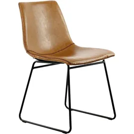 Kayoom Stuhl Caila 110 2er-Set, Hellbraun