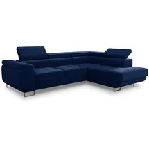 Sofnet Ecksofa Caris mit Schlaffunktion und einstellbare Kopfstützen, Wohnlandschaft mit Bettkasten, Couch, Sofa, (Dunkelblau (K... & Couches, Wohnlandschaften, Ecksofas