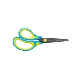 Pelikan griffix Schulschere 15cm Neon Fresh Blue, spitz, Linkshänder, Blisterverpackung (810265)