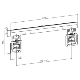 Maclean Brackets Maclean MC-481 Ultraflache Wandhalterung für 37-80" Flach & Curved Fernseher bis zu 75kg Max. VESA 600x400 Universal TV Halterung OLED QLED LCD LED Plasma