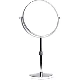 HIMRY Standspiegel Höhenverstellbar 10x Vergrößerung, 8 inch, Kosmetikspiegel 360° drehbar. Verchromten Schminkspiegel Rasierspiegel Badzimmerspiegel, Normal+ 10fach Vergrößerung, KXD3114-10x