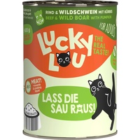 Lucky lou 24x 400g Adul Rind & Wildschwein Katzenfutter