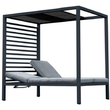 Jet-Line Pavillon mit Liegen BACCARO anthrazit Pergola Liegenpavillon
