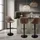 ML-Design Barhocker 4er Set aus Kunstleder Braun Gepolsterter Barstuhl mit Rückenlehne und Fußstütze, Tresenhocker 360° drehbar, Bistrohocker Hocker Drehstuhl Barstühle