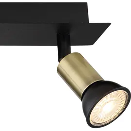 GLOBO Deckenspot 4-flg. schwarz gold