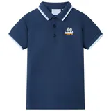 vidaXL Kinder Poloshirt Shirt Polohemd Kurzarm Kindershirt T-Shirt Dunkelblau 104 - 104 (geeignet für 3-4 Jahre)