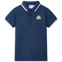 vidaXL Kinder Poloshirt Shirt Polohemd Kurzarm Kindershirt T-Shirt Dunkelblau 104 - 104 (geeignet für 3-4 Jahre)