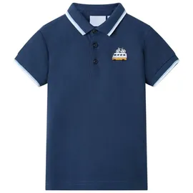 vidaXL Kinder Poloshirt Shirt Polohemd Kurzarm Kindershirt T-Shirt Dunkelblau 104 - 104 (geeignet für 3-4 Jahre)
