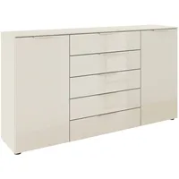 Rauch Kombikommode 180 x 100 x 42 cm Beige / Glas Beige (Champagner)