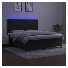 vidaXL Boxspringbett 160 x 200 cm Schwarz
