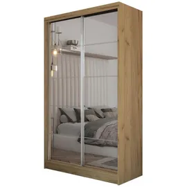 masseno Schwebetürenschrank FIORELLA 120 x 216 x 61 cm Braun