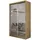 masseno Schwebetürenschrank FIORELLA 120 x 216 x 61 cm Braun