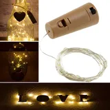 ChiliTec LED Flaschen-Lichterkette 'CuteBottle' 20 LEDs, 2m, warmweiß, Batterie 10x Set