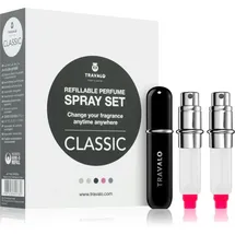 Travalo Classic HD Flakon leer silber refillable 3 x 5 ml Set