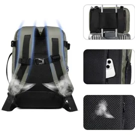 TECH-PROTECT Reiserucksack mit Platz für einen Laptop, 20l, Tech-Protect Defender S50, Grün