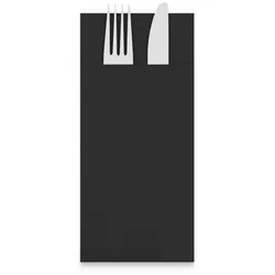 Plock GmbH Bestecktaschen "Point-to-Point" - 32 x 38 cm - schwarz- 1/8-Falz - 2500 Taschen