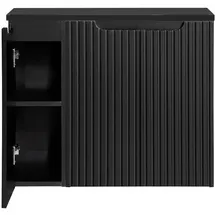 [en.casa] Waschbeckenunterschrank Skelbolu mit 3 Türen 80x60x40cm Schwarz [en.casa]