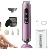 Multi-Function Electric Foot Grinder with 5 Speeds, Hornhautentferner Elektrisch, Wiederaufladbarer Hornhaut Entfernen Fuß, Pediküre set fußpflege elektrisch für Tote Harte Rissige Haut (Rosa)