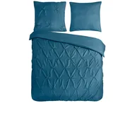 Pure Elegence Uni Blau 200 x 200 cm + 2 x 80 x 80 cm