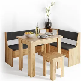 Vicco Roman eiche 107cm Sitzbank mit Truhe Esszimmerbank für Esstisch