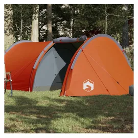 vidaXL Campingzelt 4 Personen Grau Orange