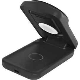 Belkin UltraCharge faltbare magnetische 3-in-1-Ladestation mit Qi2 25W schwarz, eckig