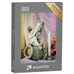 puzzleYOU Puzzle Engel schmückt den Tisch bei einer Hochzeit, 2000 Puzzleteile, puzzleYOU-Kollektionen Engel