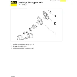 Viega Easytop Schrägsitzventil Rotguss DN 15