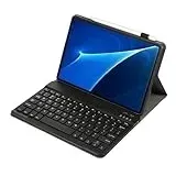 leleyo Tastaturhülle für Samsung Galaxy Tab A 10,1 Zoll (T580/T585) Smart Cover magnetisch mit Abnehmbarer kabelloser Bluetooth-Tastatur für Samsung Galaxy Tab A 10.1 (2016), Schwarz