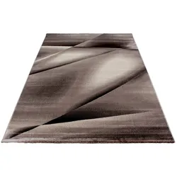 Teppich modern Designer Wohnzimmer Abstrakt Muster Schwarz, Braun, Lila