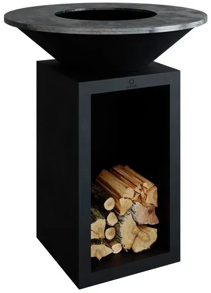 OFYR Outdoor-Kochstelle Classic Storage Black 85 Stahl Schwarz cm