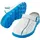 Abeba Berufsschuh-Clog 7312 Dynamic Pantoffeln, 7312-47 weiß blau mit aufdruck