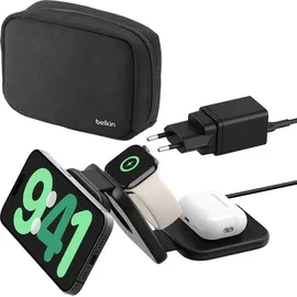 Belkin Boost Charge PRO Qi2 3in1 magn.einkl.Reiseladeg.WIZ024vfBK