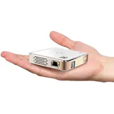 Kodak Tragbarer Ultra-Mini-Projektor 75 - HD LED DLP Wiederaufladbarer Projektor 100 Display, integrierter Lautsprecher - HDMI, USB und Micro SD