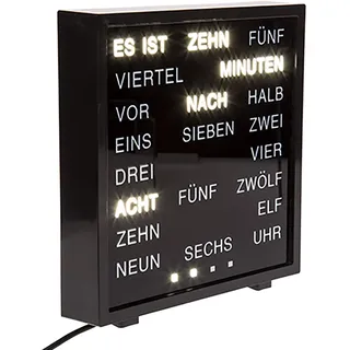 Out of the Blue LED Uhr mit Deutscher Wort-Anzeige