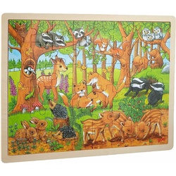 Goki Wooden Puzzle - Waldtiere (48 Teile)