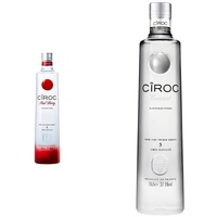 CîROC Red Berry | Aromatisierter Ultra-Premium Wodka | 40% vol | 700ml & Coconut | Aromatisierter Ultra-Premium Wodka | aus feinen französischen Trauben | 40% vol | 700ml