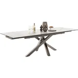 MCA Furniture ALMIROS Auszugtisch Edelstahl/Keramik 180/260x95 cm - Silber