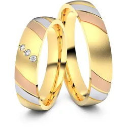 Trauringe Br ̧ssel 750er Tricolorgold - 5368