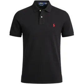 Ralph Lauren Piqué-Poloshirt schwarz L