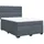 vidaXL Boxspringbett 140 x 200 cm Dunkelgrau