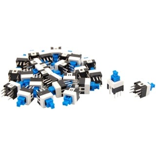 sourcing map 40pcs 7X 7mm PCB Momentary Push Button Tact Taktile Schalter Non-Lock 6-Pin DIP de