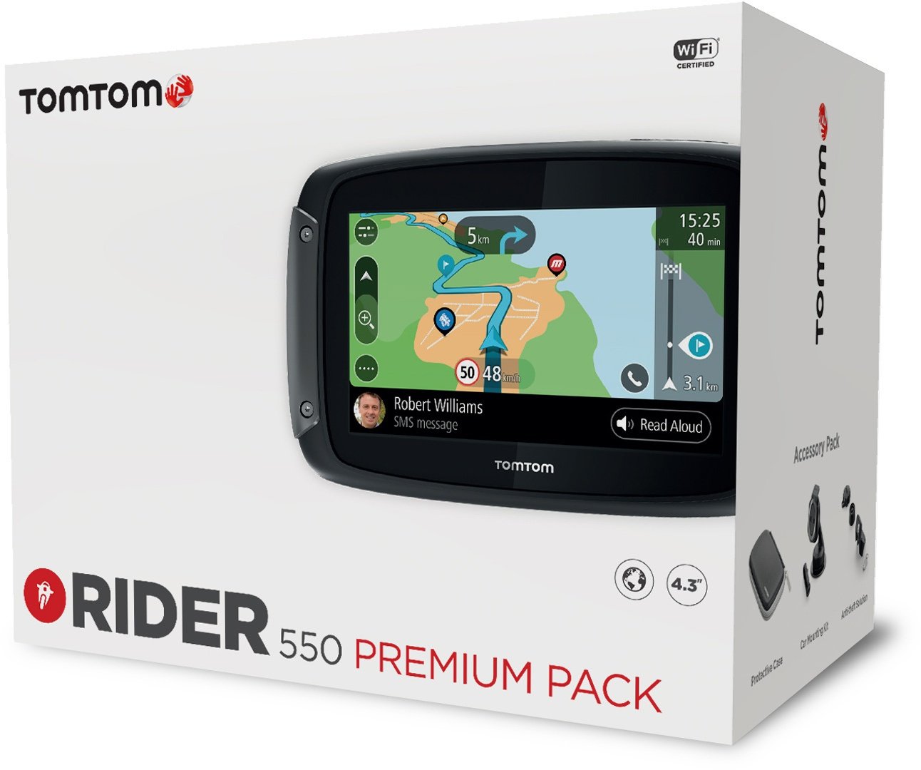 TomTom Rider 550 World Premium Navigationssystem, schwarz